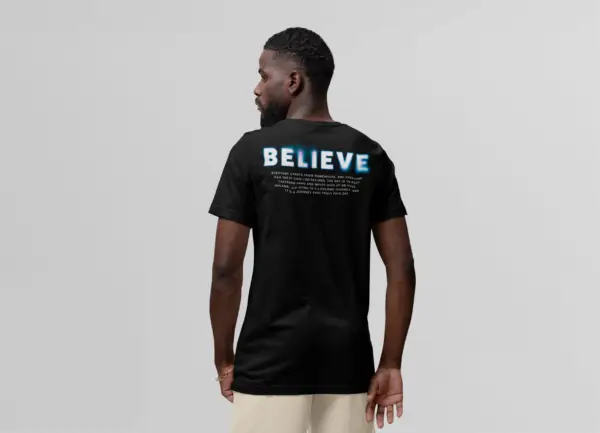 Camiseta HeyRoll - Believe | Preta - Image 3